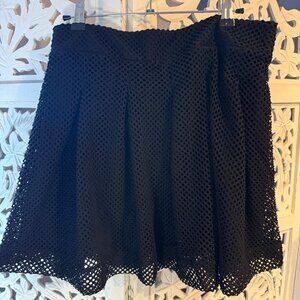 NWT Banana Republic Black Mesh Skirt Sz 6